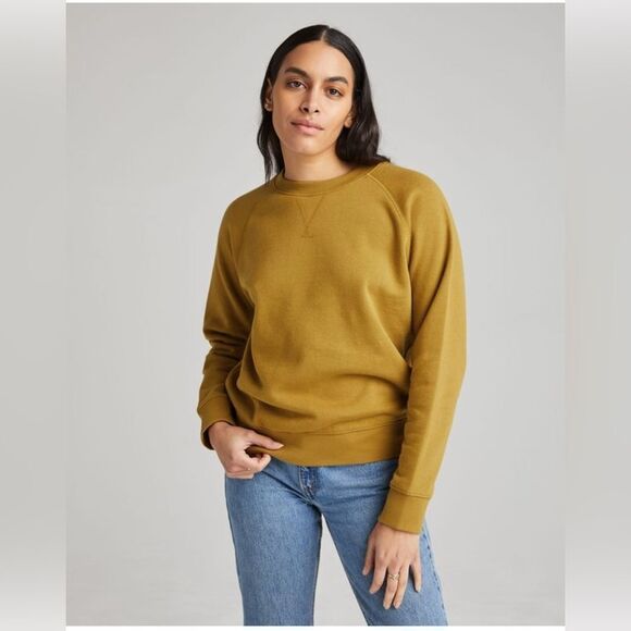 Richer Poorer recycled fleece sweatshirt Crewneck XL in golden verde - Picture 1 of 6
